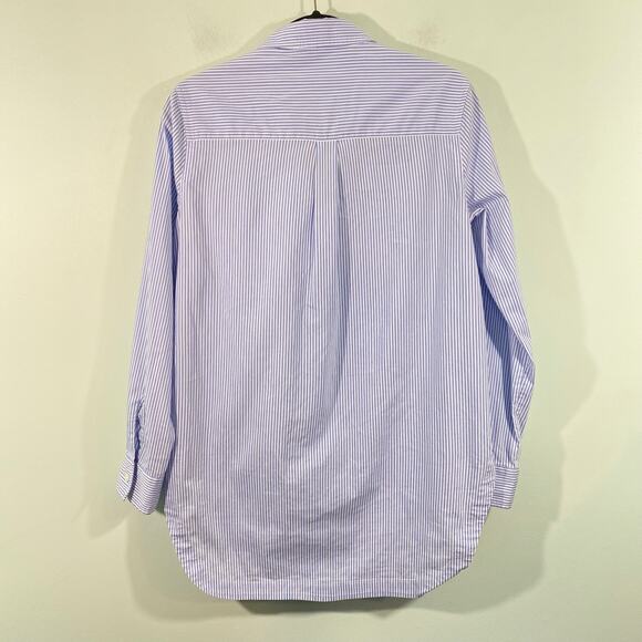 Athleta Women Blue Striped Long Sleeve Button Up Shirt Size XS - Picture 8 of 8